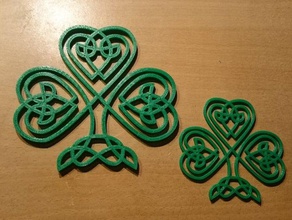 celtic shamrock segni e loghi il dell'arte celtica nodo celtico trifoglio verde logo st patrick patricks day 3d print model - Mito3D