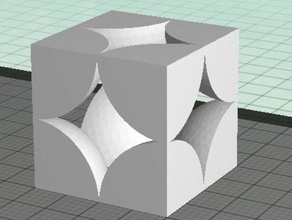 simple cúbico de la celda unidad truncado aprendizaje estructura cristal 3d print model - Mito3D