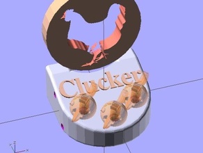 cluck outros openscad 3d print model - Mito3D
