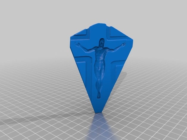 jesus optical illusion mould hanger art 3D print model - Mito3D