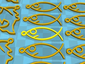 portachiavi del pesce per il 1 aprile fish april fools day keychains ciondolo codi-3d scherzo 3d print model - Mito3D