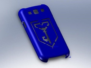 galaxy s3 couverture de téléphone résistance à la pénétration d'un logo mobile cas samsung iii 3d print model - Mito3D