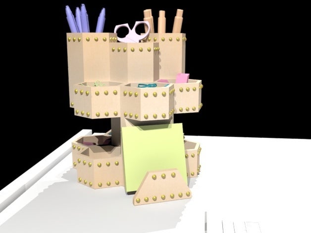 mostrador de caja la oficina caddy escritorio soporte sobremesa organizador ordenado el 3D print model - Mito3D