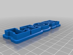 leon text storage sculptures customized 3d print model - Mito3D
