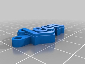 leon hd font portachiavi organizzazione su misura 3d print model - Mito3D