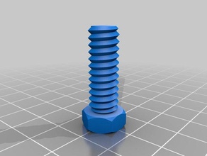 9m bolt cutting threads objects using blender parts customized 3d print model - Mito3D