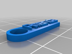 gf keychain organization customized 3d print model - Mito3D