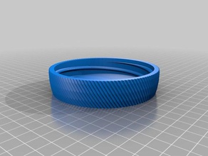 protein container knurled lid containers customized 3d print model - Mito3D
