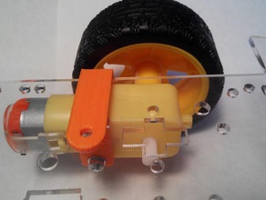 2wd telaio supporto motore la robotica arduino chassis robot 3d print model - Mito3D