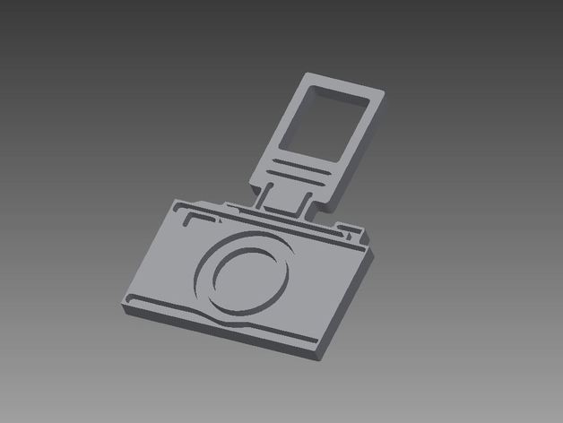 retro camera chaveiro chaveiros câmera 3D print model - Mito3D