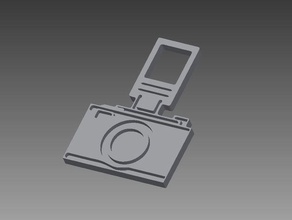 fotocamera retrò portachiavi i la keychain 3d print model - Mito3D