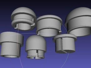 universal plug anpassbar diy anpassbare Loch-Stecker capsula universal-Stecker 3d print model - Mito3D