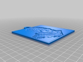 özelleştirilmiş lithopane benim akak 2d sanat 3d print model - Mito3D