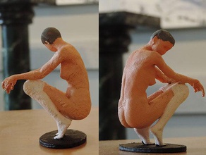 sit sculptures nude surreal sweet woman 3d print model - Mito3D