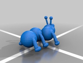 crazy caterpillar- wednesday animals 3d print model - Mito3D
