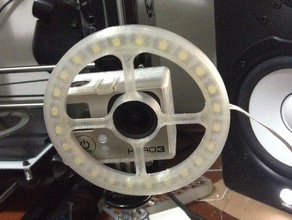 gopro 90mm light diffuser camera gopro3 led ring 3d print model - Mito3D