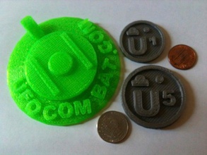 ufo combattimento unoctium monete 1 giocattolo gioco accessori android valuta iphone stampabile unità 3d print model - Mito3D