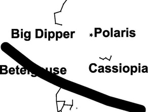 navegar a física astronomia betelgeuse big dipper cassiopia constelações orion polaris céu estrelas da noite caneta plotter 3d print model - Mito3D