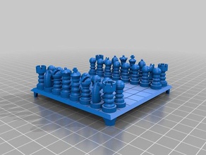 micro de ajedrez la tabla para mostrar el modelo La impresión en 3d juego mini miniatura bolsillo portable pequeño 3d print model - Mito3D