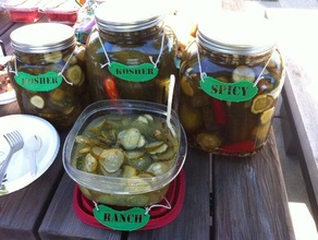 pickle jar tags kitchen & dining canning mason pickles picnic potluck 3d print model - Mito3D