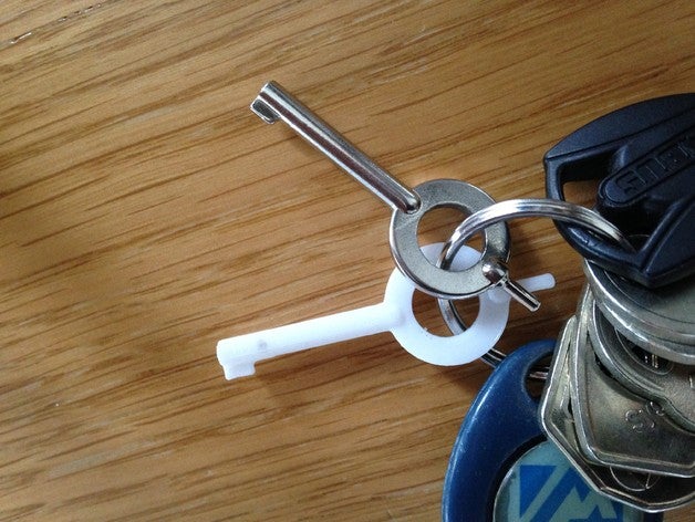 Handschellen-Schlüssel Schlüsselanhänger handcuffkey die Handschellen Schlüssel 3D print model - Mito3D