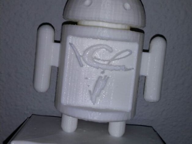 personalizzabile robot android modello di alta scuola chiave a catena 3D print model - Mito3D