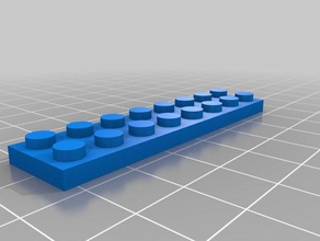 plate 2 x 8 construction toys customized 3d print model - Mito3D