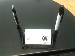 iş kart sahibi ofis kartı kartları kartvizit durumda kalem kalemlik 3d print model - Mito3D