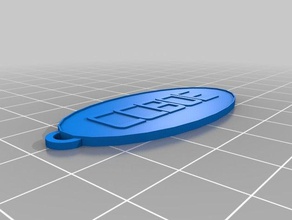 ccboe oval Anahtarlık özelleştirilmiş 3d print model - Mito3D