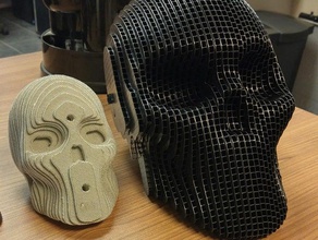 de plástico corrugado cráneo art 2d 3d caso cnc fresco cosplay dxf halloween cabeza lasercut la capa el 3d print model - Mito3D