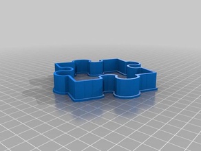 jigsaw cookie cutter i puzzle di 3d print model - Mito3D