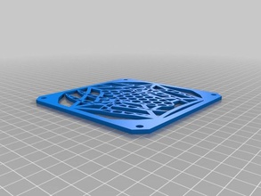 120mm fan grill spider web electronics cover 3d print model - Mito3D