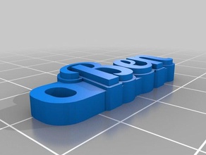 my customized hd font keychain v2 700 fonts ben organization 3d print model - Mito3D