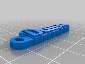 my customized hd font keychain v2 700 fonts dawn organization 3d print model - Mito3D
