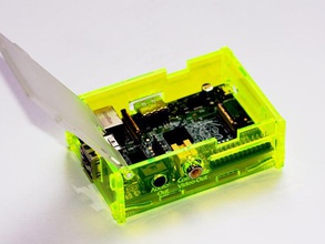 openbox hinge lid remix adafruits raspberry pi box electronics acrylic case enclosure laser 3d print model - Mito3D