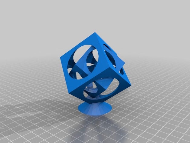 two cubes combine math art cube 3D print model - Mito3D