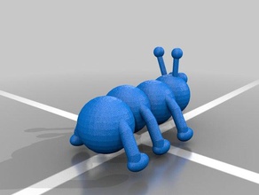 çılgın caterpillar - Perşembe hayvanlar 3d print model - Mito3D
