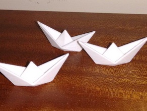 origami-Schiff Skulpturen customizer 3d print model - Mito3D