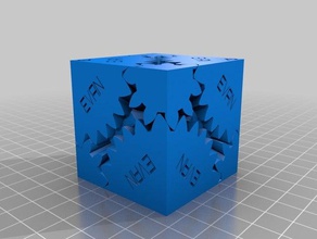 evan three cube gears interactive art customized 3d print model - Mito3D