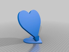 love heart base decor picture frame wall mount 3d print model - Mito3D
