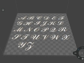 alfabeto e n meros formato comercial Skript bt 3d print model - Mito3D