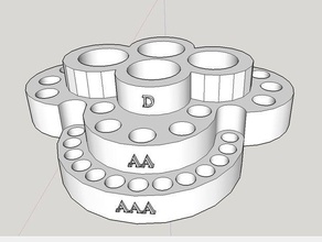 pil tutucu 3d baskı aa 3d print model - Mito3D