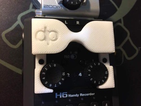 zoom h6 gain control cover audio mixer vdslr 3d print model - Mito3D