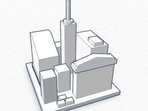 skyline Gebäude & Strukturen citta ist Stadt city-Modell ni Modell 3d print model - Mito3D