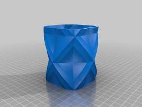 vase double torsion v1-94 décor personnalisé 3d print model - Mito3D