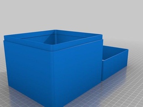 caixa quadrada 15 tampa recipientes personalizado 3d print model - Mito3D