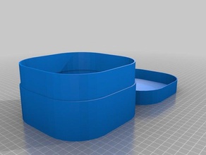 fillet square box 15 75 lid containers customized 3d print model - Mito3D