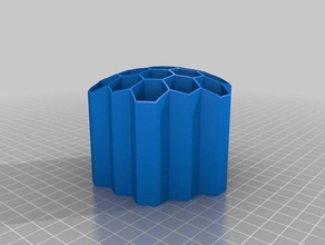 honeycomb pencil holder organization customized 3d print model - Mito3D