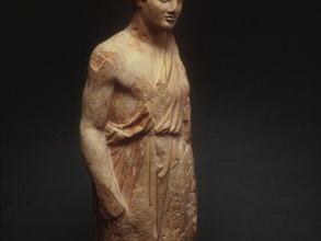 figura giovani stele funeraria lapide 380 ac le scansioni repliche 3d print model - Mito3D
