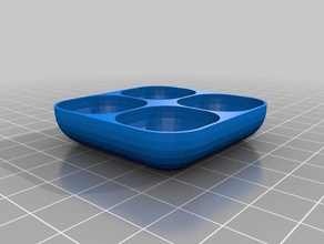 4 kare tepsi organizasyon özelleştirilmiş 3d print model - Mito3D